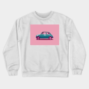 Pink and Green Fiat 500 Crewneck Sweatshirt